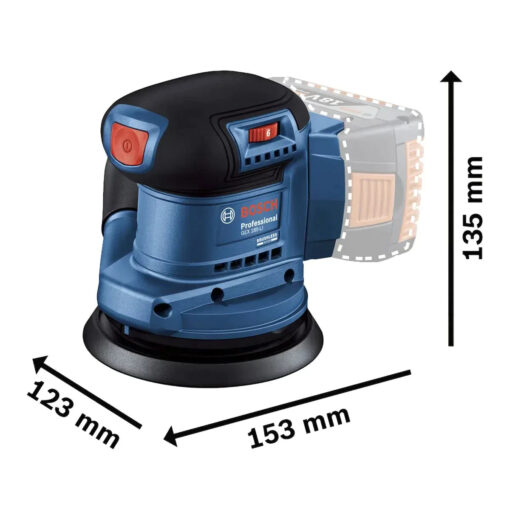 Lixadeira roto orbital à Bateria Bosch GEX 185-LI, BRUSHLESS, 18V SB - Image 2